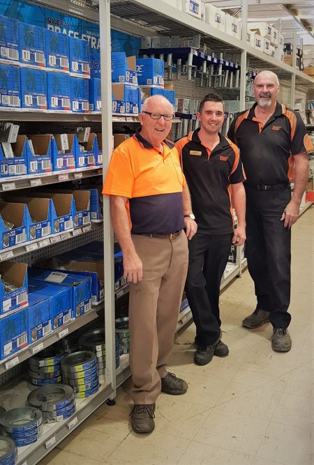 L-R, Bernie, Jayden Rice and Store Owner Shane Fitzpatrick, with the VUETRADE Range at Fitzpatrick's.