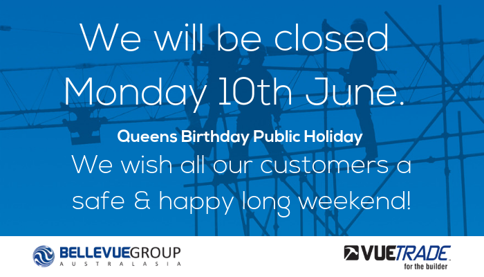 We will be closed Monday 10th June. Queens Birthday