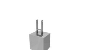 Stainless Steel Cyclonic Post Support - Cast Into Concrete