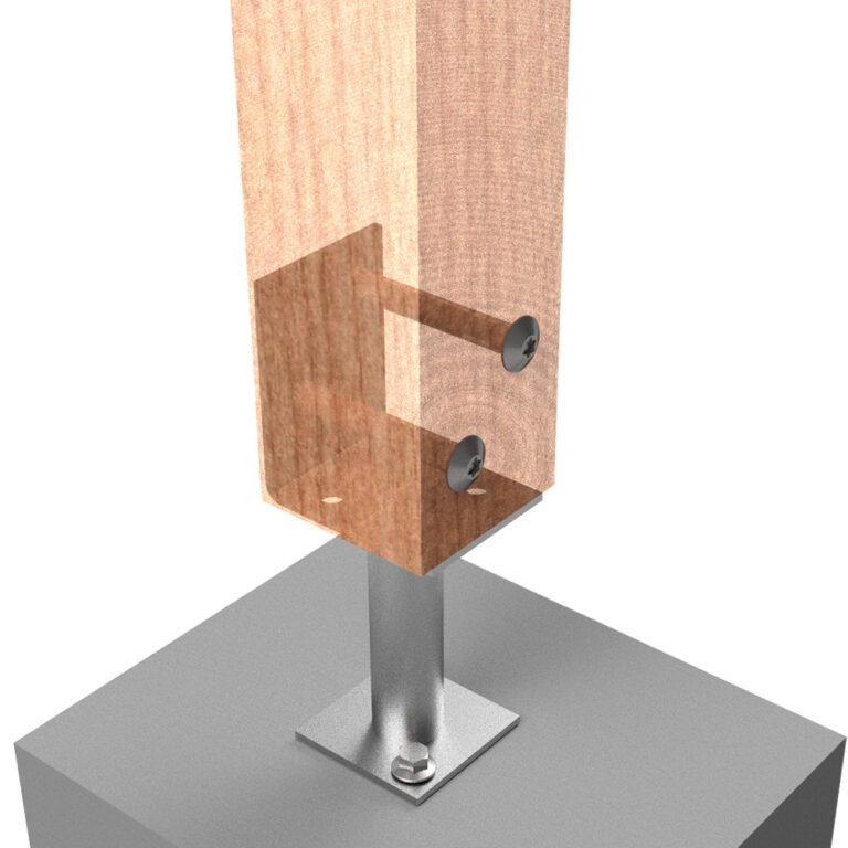 Structural Support Post Stainless Steel Full Stirrup Post Supports