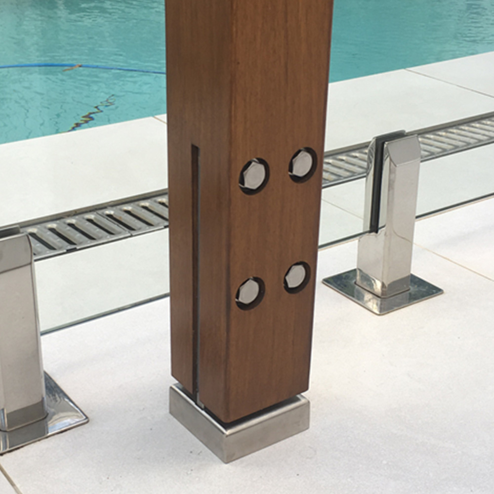Steel Support Posts Stainless Steel Full Stirrup Post Supports