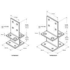 Double T-Blade Post Supports